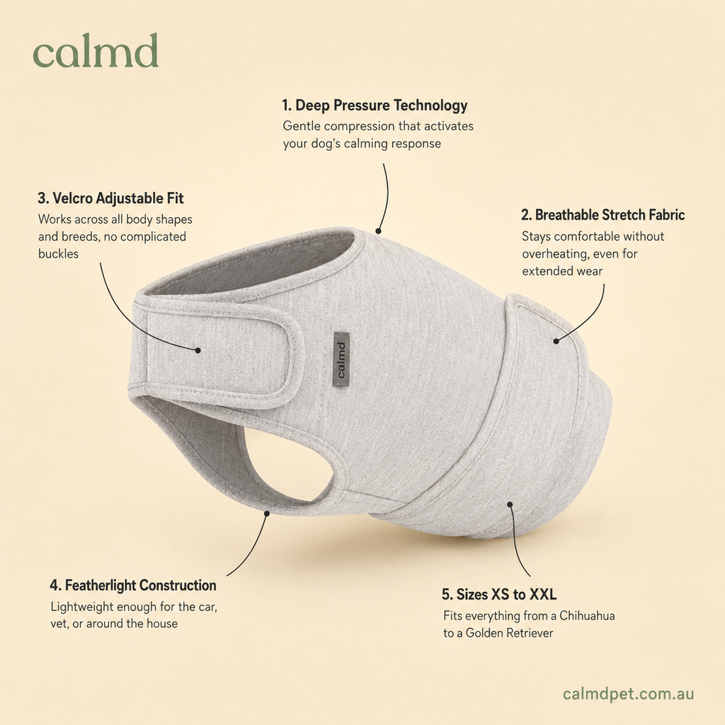 The Calmd Anxiety Wrap - Gentle Pressure Vest for Stressed Dogs